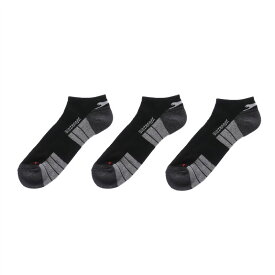 【送料無料】 スラセンジャー メンズ 靴下 アンダーウェア 3 Pack Trainer Socks Mens Black