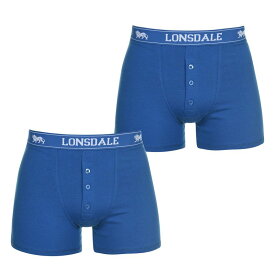 【送料無料】 ロンズデール メンズ ボクサーパンツ アンダーウェア 2 Pack Boxers Mens Blue