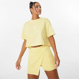 【送料無料】 スラセンジャー レディース Tシャツ トップス X Sofia Richie Stripe T-Shirt Womens Yellow