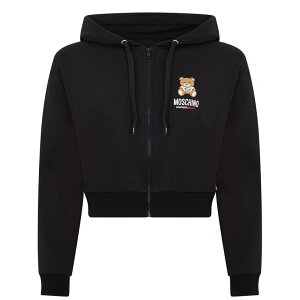 ���X�L�[�m ���f�B�[�X �A�E�^�[ �p�[�J�[�E�X�E�F�b�g �p�[�J�[ MOSCHINO Bear Zipped Hoodie Black 555 �u���b�N