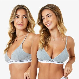 【送料無料】 ジャック ウィルス レディース ブラジャー アンダーウェア Biddstone Multipack Bralette 2 Pack Grey Marl