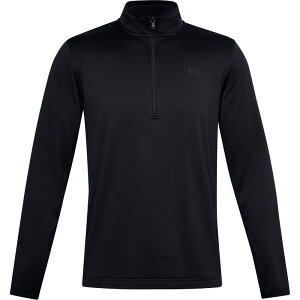 A_[A[}[ Y AE^[ p[J[EXEFbg n[tWbv t[X Under Armour Half Zip Fleece Top Mens Black ubN