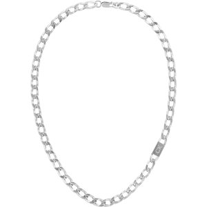 【送料無料】 カルバンクライン メンズ ネックレス・チョーカー・ペンダントトップ アクセサリー Calvin Klein Men's Steel Chain Necklace Silver