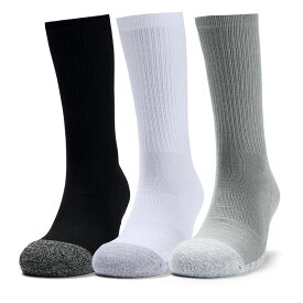 【送料無料】 アンダーアーマー レディース 靴下 アンダーウェア Heatgear Crew Socks 3 Pack Blk/Gry/Wht