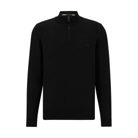 【送料無料】 ボス メンズ ニット・セーター アウター Padro Quarter Zip Sweater Black 001