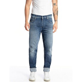 【送料無料】 リプレイ メンズ デニムパンツ ボトムス Sandot Taper Jeans 009Medium Blue