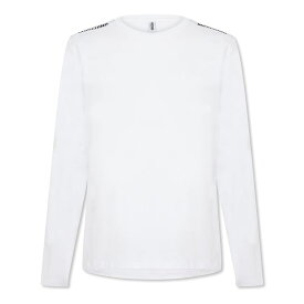 【送料無料】 モスキーノ メンズ シャツ トップス Logo Tape T Shirt White 0001