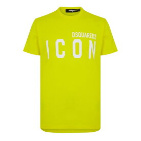 【送料無料】 ディースクエアード メンズ Tシャツ トップス Icon T-Shirt Yellow 171