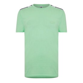 【送料無料】 モスキーノ メンズ Tシャツ トップス Tape T Shirt Green 0449