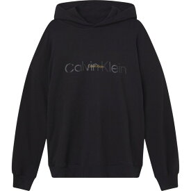 【送料無料】 カルバンクライン レディース パーカー・スウェット フーディー アウター L/S HOODIE Black/Gold