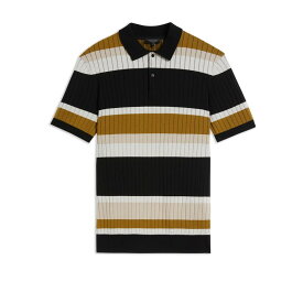 【送料無料】 テッドベーカー メンズ Tシャツ トップス Confer Striped Polo Shirt Natural