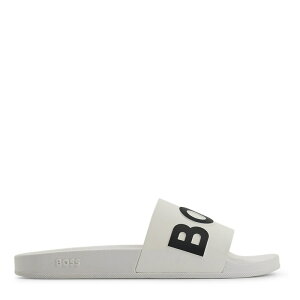 【送料無料】 ボス レディース サンダル シューズ Bay Logo Sliders White 100