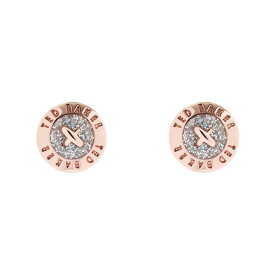 【送料無料】 テッドベーカー レディース ピアス・イヤリング アクセサリー EISLEY Enamel Mini Button Earrings For Women Rose Gold