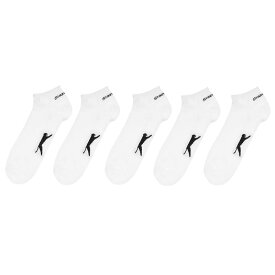 【送料無料】 スラセンジャー メンズ 靴下 アンダーウェア 5 Pack Trainer Socks Men's White