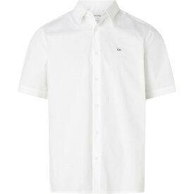 【送料無料】 カルバンクライン メンズ シャツ トップス Poplin Shirt White YAF
