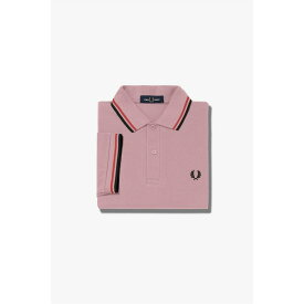 【送料無料】 フレッドペリー メンズ Tシャツ トップス Short Sleeve Twin Tipped Polo Shirt Chalky Pink R69