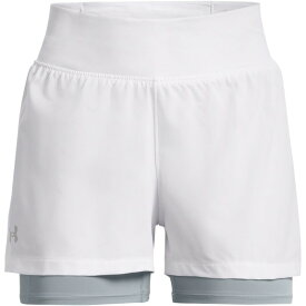 【送料無料】 アンダーアーマー レディース ハーフパンツ・ショーツ ボトムス Run Stamina 2-in-1 Shorts White/Reflect