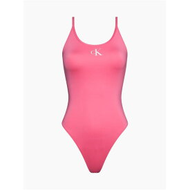 【送料無料】 カルバンクライン レディース 上下セット 水着 Scoop Back One-Piece Swimsuit Pink Flash