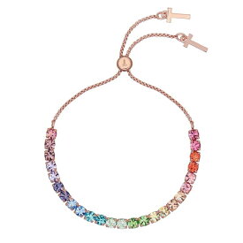 【送料無料】 テッドベーカー レディース ブレスレット・バングル・アンクレット アクセサリー MELRAH Crystal Adjustable Tennis Bracelet For Women Rose Gold/Rainb