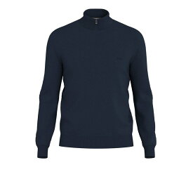 【送料無料】 ボス メンズ ニット・セーター アウター Padro Quarter Zip Sweater Dark Blue 404