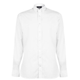 【送料無料】 ハケット メンズ シャツ トップス Slim Fit Oxford Shirt White800