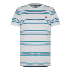 【送料無料】 リーバイス メンズ Tシャツ トップス Original T Shirt White Stripe