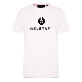 【送料無料】 ベルスタッフ メンズ Tシャツ トップス Signature T-Shirt Chalk Pink SMU