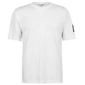 �J���o���N���C�� �����Y �g�b�v�X T�V���c Calvin Klein Jeans Badge T-Shirt Bright White �z���C�g