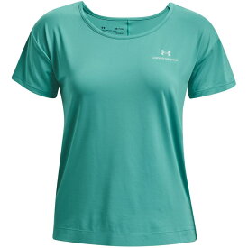 【送料無料】 アンダーアーマー レディース Tシャツ トップス Rush Energy Short Sleeve T Shirt Womens Green