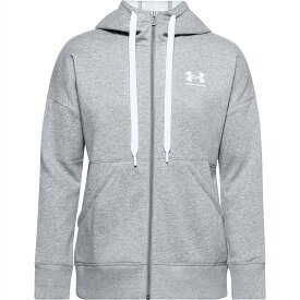 【送料無料】 アンダーアーマー レディース パーカー・スウェット アウター Armour Rival Full Zip Hoodie Ladies Steel Medium Heather