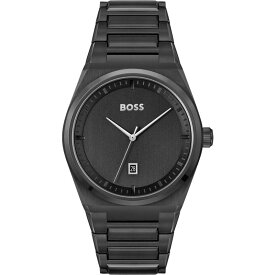 【送料無料】 ボス メンズ 腕時計 アクセサリー Mens BOSS Steer Black Watch Black