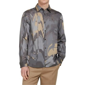 【送料無料】 テッドベーカー メンズ シャツ トップス Mordun Butterfly Print Shirt Grey