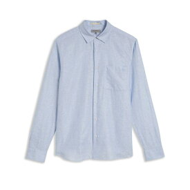 【送料無料】 テッドベーカー メンズ シャツ トップス Remark Linen Shirt Lt-Blue