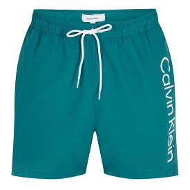 【送料無料】 カルバンクライン メンズ ハーフパンツ・ショーツ 水着 Large Logo Swim Shorts Green
