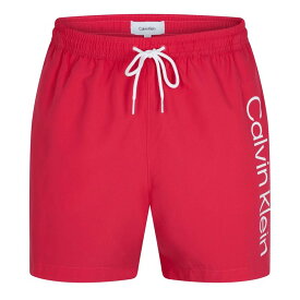 【送料無料】 カルバンクライン メンズ ハーフパンツ・ショーツ 水着 Large Logo Swim Shorts Pink