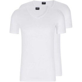 【送料無料】 ボス メンズ Tシャツ トップス Boss 2 Pack Slim T-shirt White
