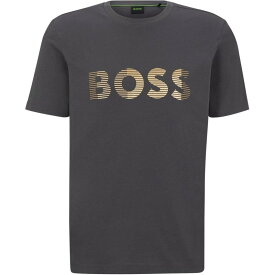【送料無料】 ボス メンズ Tシャツ トップス Long Sleeve T Shirt Dk Grey 027