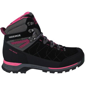 �J���}�[ ���f�B�[�X �V���[�Y �u�[�c�E���C���u�[�c Karrimor Hot Rock Womens Walking Boots Black/Pink �u���b�N