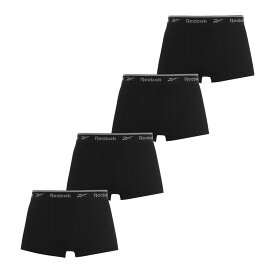 【送料無料】 リーボック メンズ ボクサーパンツ アンダーウェア 4 Pack boxer shorts Mens Black