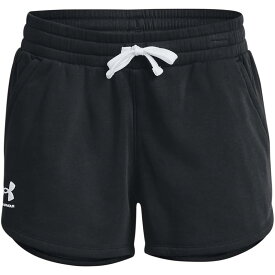 【送料無料】 アンダーアーマー レディース ハーフパンツ・ショーツ ボトムス Armour Rival Fleece Shorts Womens Black/White