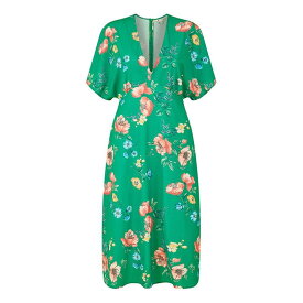 【送料無料】 ユミキム レディース ワンピース トップス Green Floral Kimono Midi Dress Green