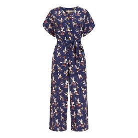 【送料無料】 ユミキム レディース ワンピース トップス Navy Crane Print Culotte Jumpsuit Navy