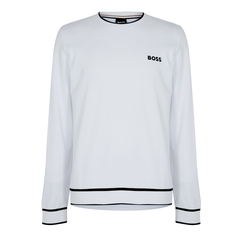 【送料無料】 ボス メンズ パーカー・スウェット アウター Tracksuit Sweatshirt White 100