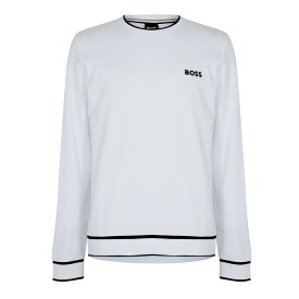 【送料無料】 ボス メンズ パーカー・スウェット アウター Tracksuit Sweatshirt White 100