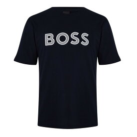 【送料無料】 ボス メンズ Tシャツ トップス Logo T Shirt Navy 403