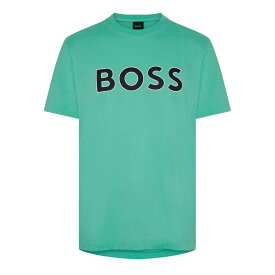 【送料無料】 ボス メンズ Tシャツ トップス Boss Tee 1 Tee Sn32 Open Green 340