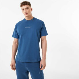 【送料無料】 ジャック ウィルス メンズ Tシャツ トップス Jacquard T-Shirt Blue