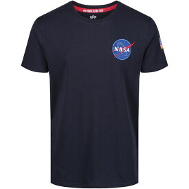 【送料無料】 アルファインダストリーズ メンズ Tシャツ トップス Space Shuttle T-Shirt Blue