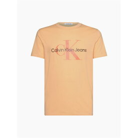 【送料無料】 カルバンクライン メンズ Tシャツ トップス SEASONAL MONOLOGO TEE Orange SFX