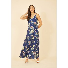 【送料無料】 ユミキム レディース ワンピース トップス Navy Floral Strappy Tiered Maxi Dress Navy